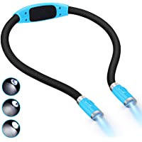 LUXJET Flexible llevó luz del libro de la abrazo lámpara de lectura de luz de la linterna cuello lectura- 4 LED…